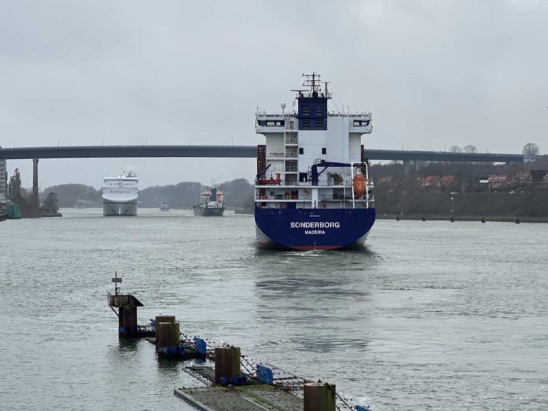Container ship Sonderborg Kiel Canal