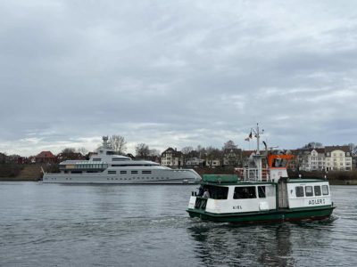 Adler I Canal Ferry and Project 1601 Yacht Kiel Canal