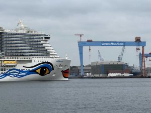 AIDAnova Kiel Erstanlauf 14.5.2022 German Naval Yards