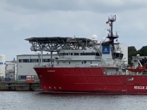 Aquanaut Schiff mit Hubschrauberlandeplatz