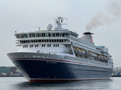 Balmoral cruise ship Fred. Olsen Cruise Lines Kiel Canal lock