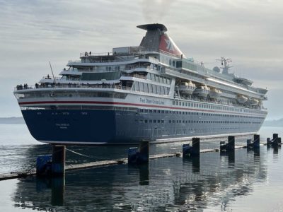 Balmoral cruise ship Kiel Canal April 14, 2023
