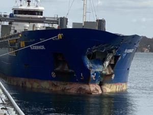 Frachter Bjoerkoe Unfall im Nord-Ostsee-Kanal