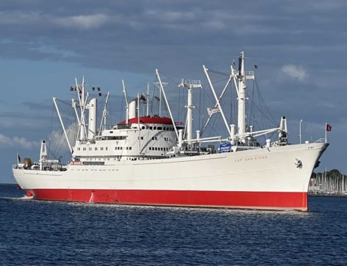 Cap San Diego museum cargo ship in Kiel
