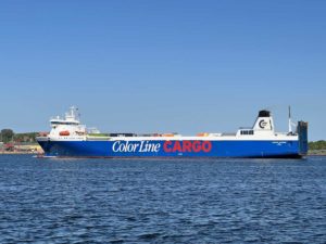 Color Line Color Carrier Frachtschiff Kieler Förde 15.5.2022