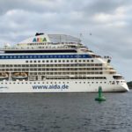 AIDAluna ship in the Kiel Fjord Baltic Sea cruise