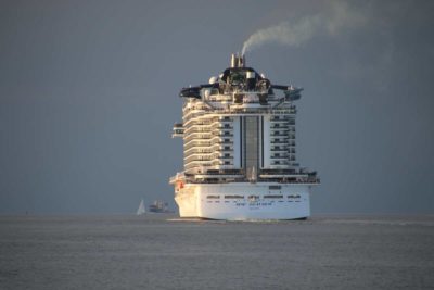 MSC Seaview leaves Kiel for the Baltic Sea