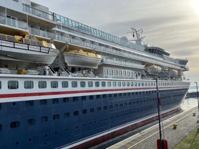 Cruise ship Balmoral in Kiel Canal lock