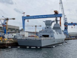 Corvette Israel warship in Kiel