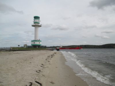 Falckensteiner Strand lighthouse on the Kiel Fjord