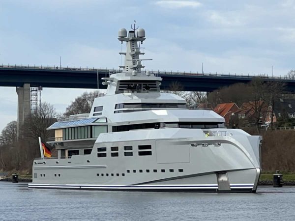 mega yacht in kiel