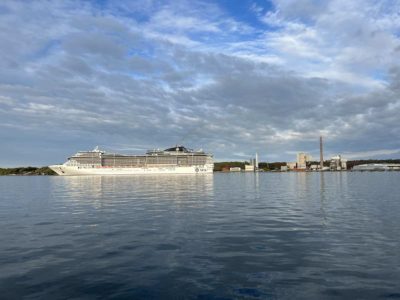 MSC Preziosa cruise ship MSC Cruises 1.5.2022 Kiel Fjord