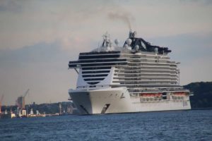 MSC Seaview cruise ship Kiel Fjord