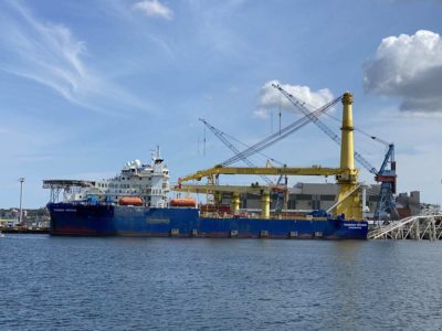 Akademik Cherskiy Nord Stream 2 Verlegeschiff in Kiel