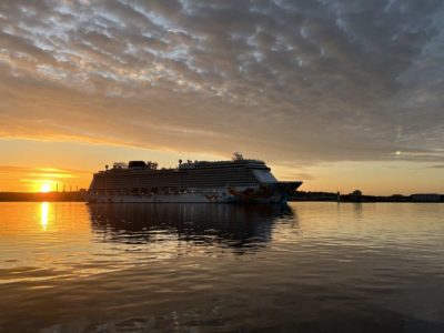 Norwegian Getaway Cruise Ship Kiel Sunrise Kiel Fjord