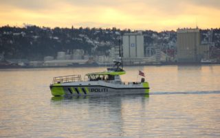 Polizeiboot im Oslofjord