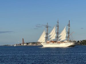 Sea Cloud Spirit verlässt Kiel 6.8.2022