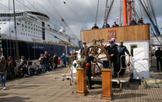 Sailing ship Sedov & Color Fantasy in the Kiel Fjord Windjammer Parade 2018