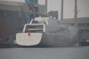 SYA sailing yacht A in Kiel in February 2017